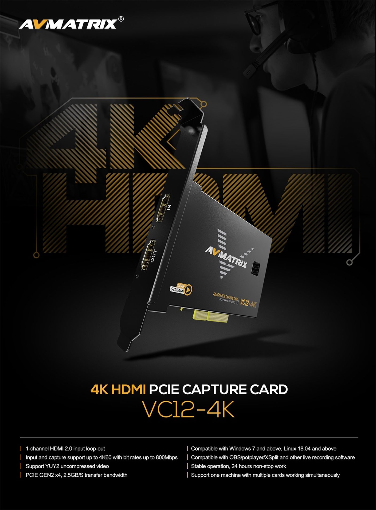AVMATRIX VC12-4K – infographic
