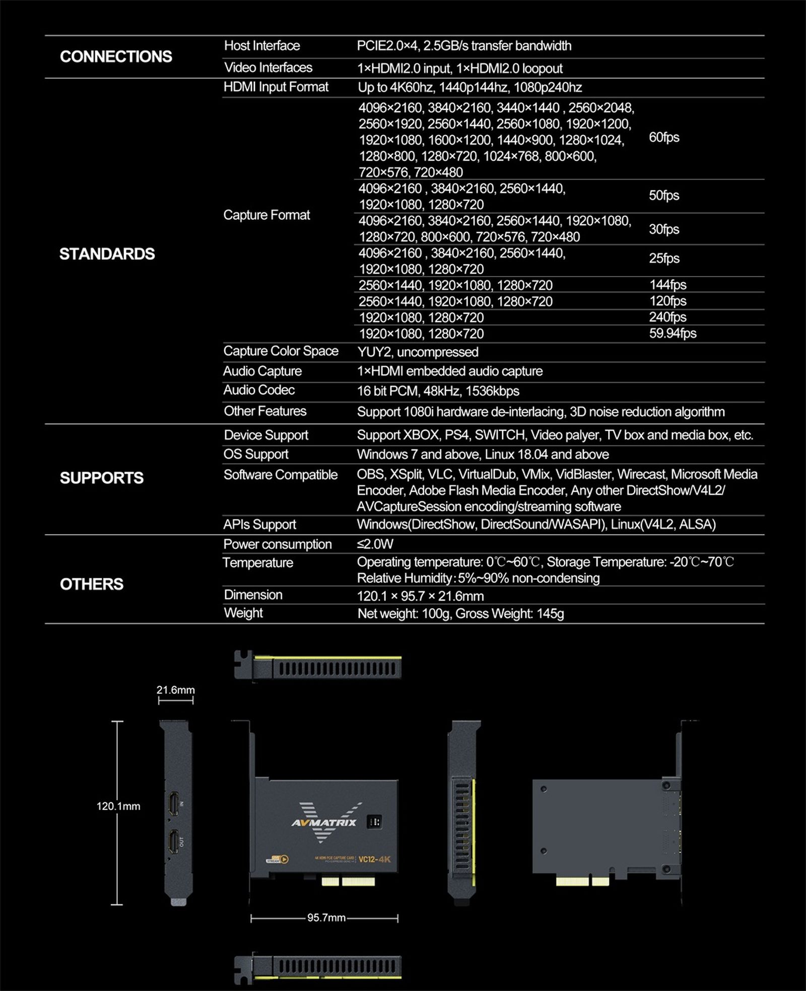 AVMATRIX VC12-4K – infographic