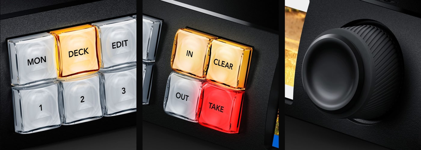 Blackmagic Videohub 40x40 12G – Elegant front control panel