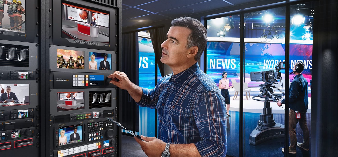 Blackmagic Videohub 40x40 12G – Routing without re-patching cables