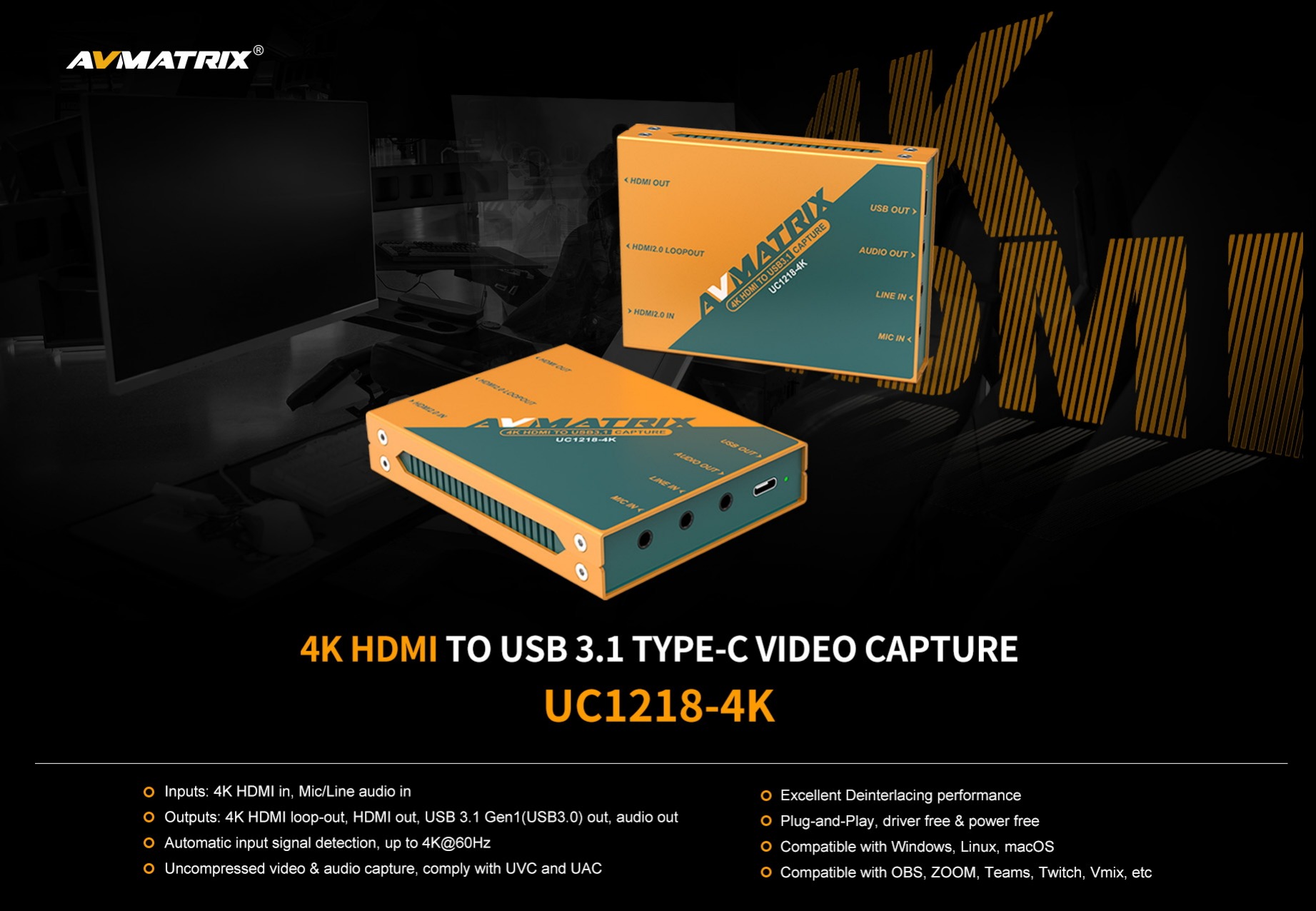 AVMATRIX UC1218-4K