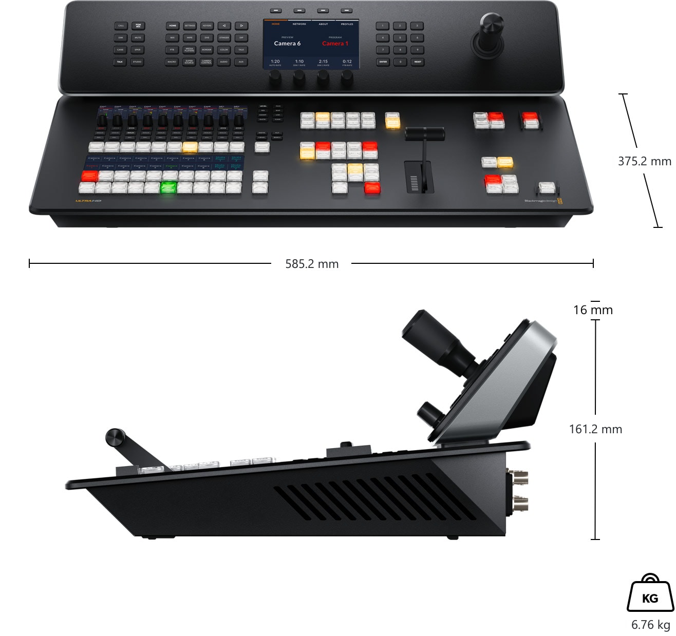 ATEM Television Studio 4K8 2TB – Dimensions and weight