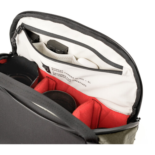 Pockets and bright interior of the Moment Rugged 10L sling
