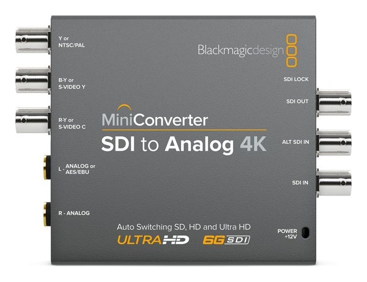 Mini Converter SDI to Analog 4K – Component, S-Video and composite