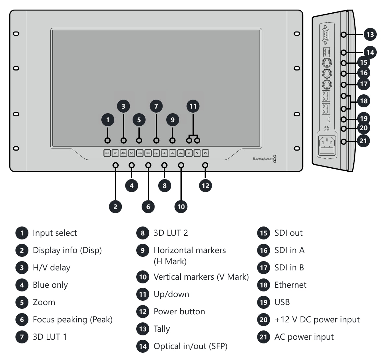 SmartView 4K – Connections and controls