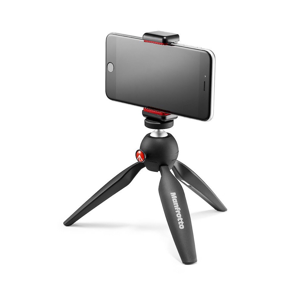 Manfrotto PIXI with smartphone on a tabletop