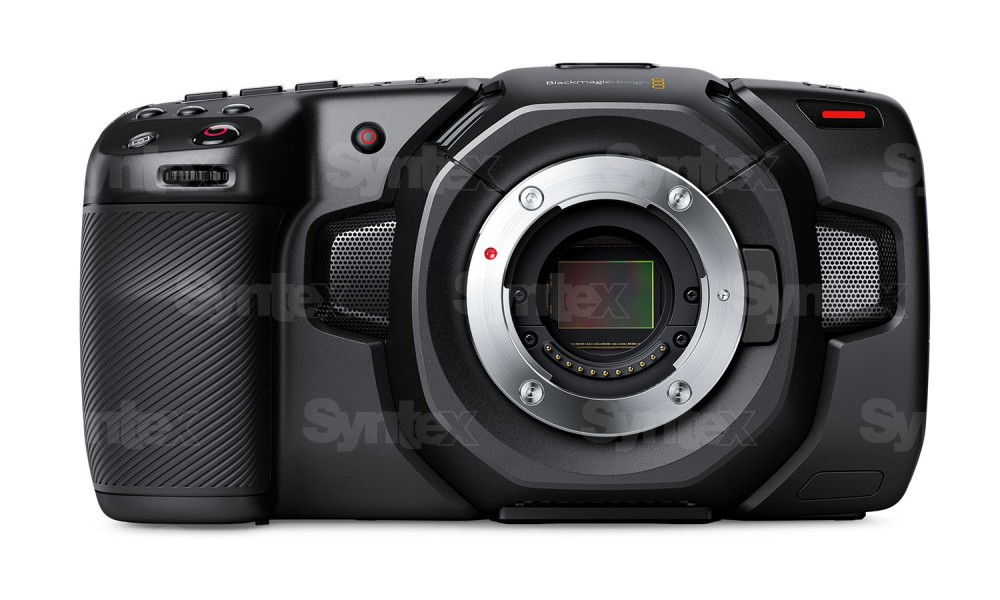 Rear view of the Blackmagic Pocket Cinema Camera 4K with touchscreen