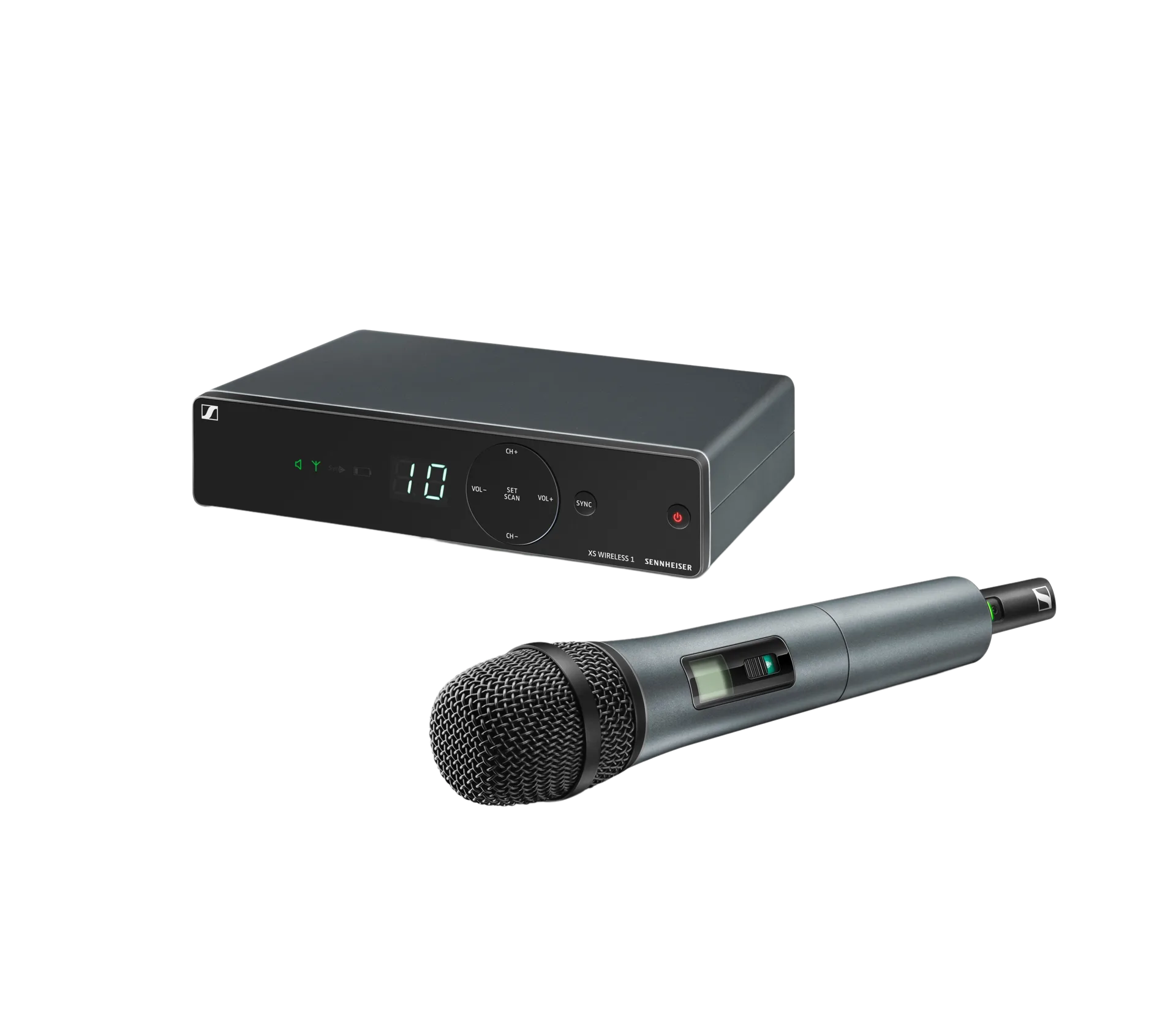 Sennheiser XSW 1-825-E set with EM-XSW 1 receiver and e825 handheld microphone