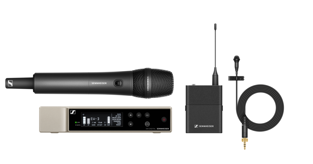 Sennheiser EW-D ME2/835-S SET R1-6 with receiver, ME 2 lavalier, bodypack and handheld transmitter with MMD 835 capsule