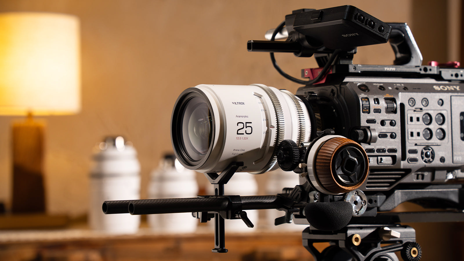 Viltrox EPIC mounted on a cinema camera