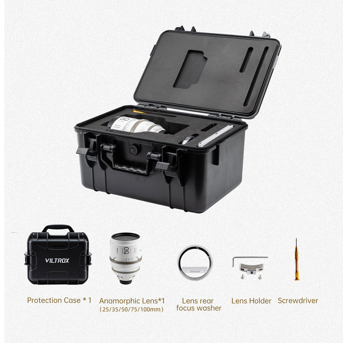 Viltrox EPIC 50mm protection case and package