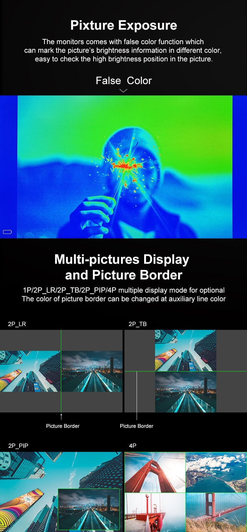 False color and picture border