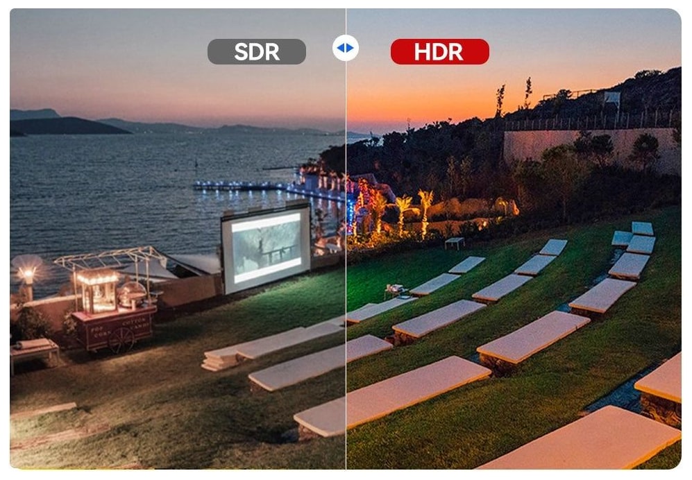 HDR monitoring support – natural light and dark colours