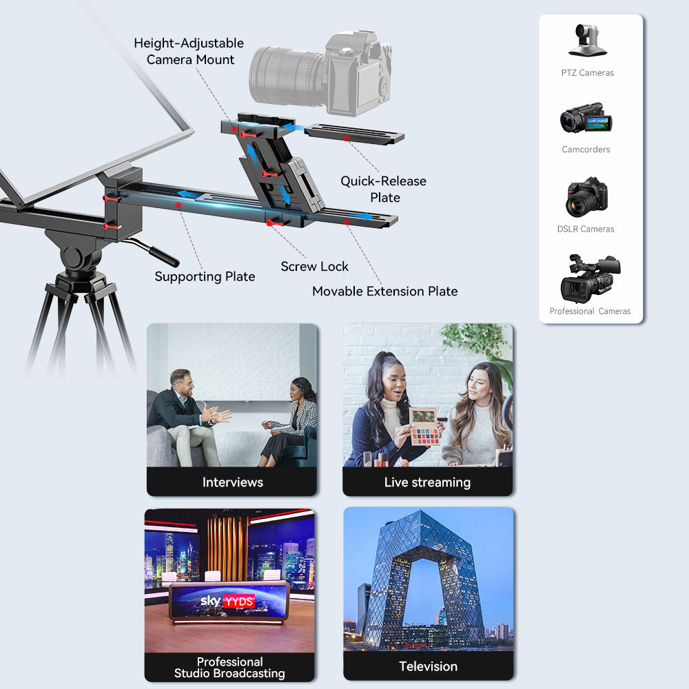 Height-adjustable camera mount