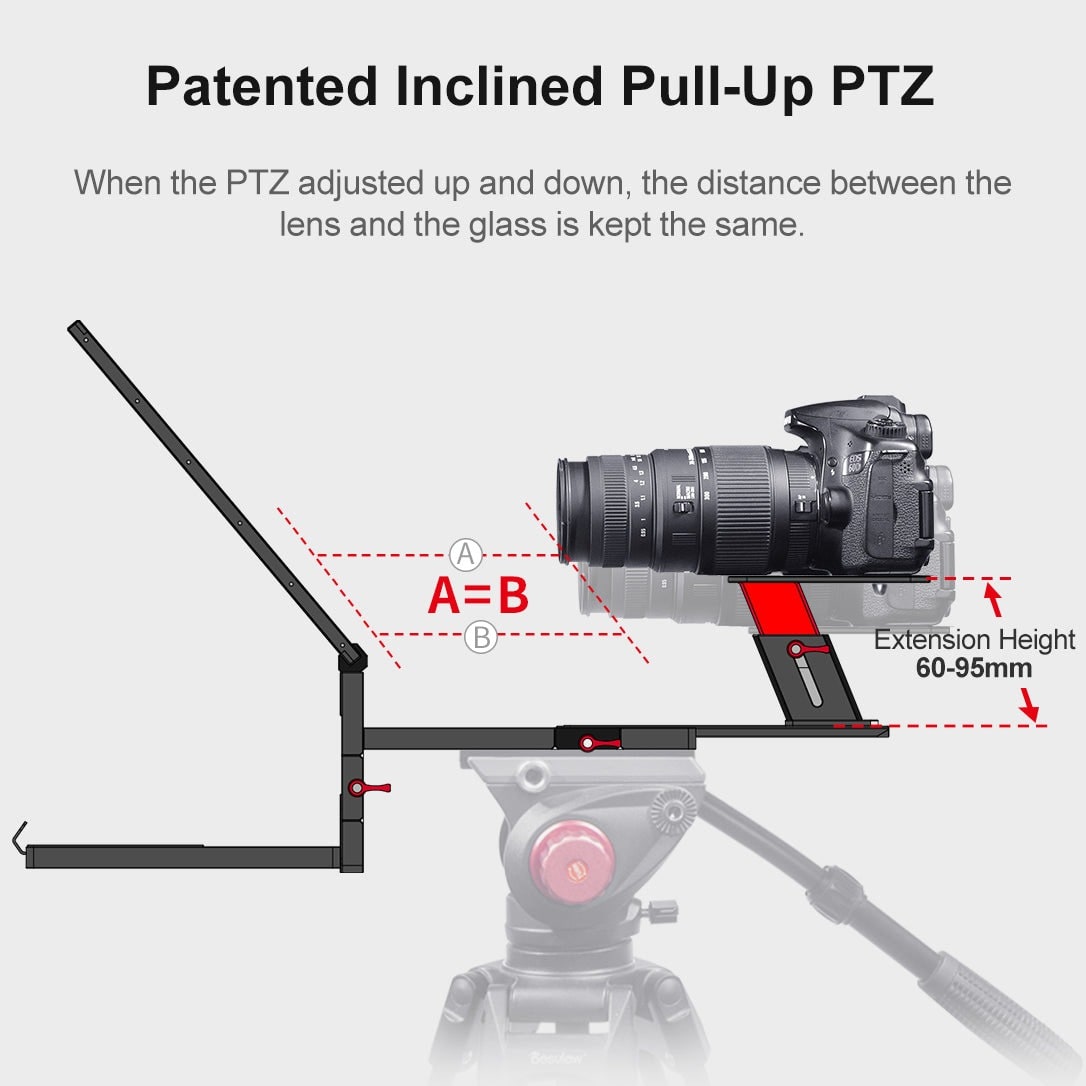 Patented inclined camera riser