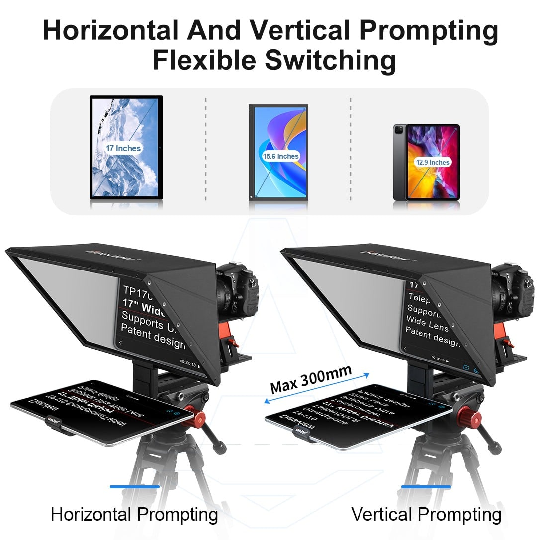 Tablets up to 17" in landscape or portrait