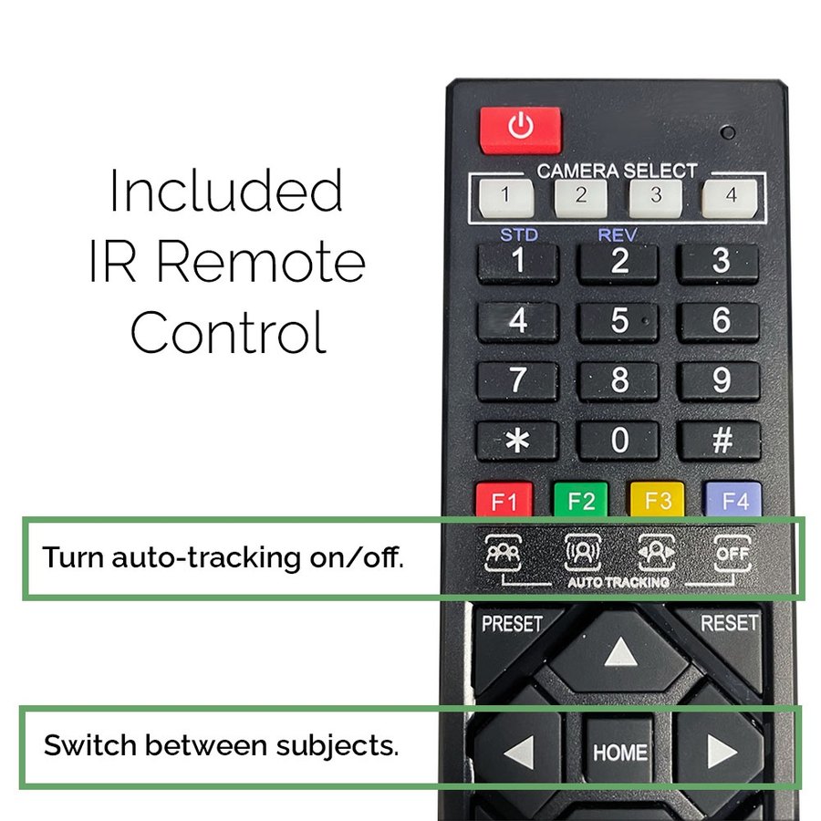 IR remote included