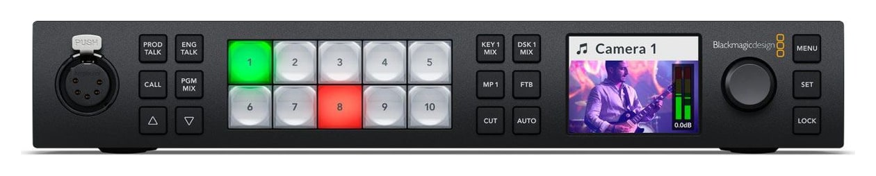 ATEM 1 M/E Constellation 4K – Control panel right on the front