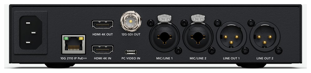 Blackmagic 2110 IP Presentation Converter – HDMI, USB-C, XLR and 10G Ethernet in one place
