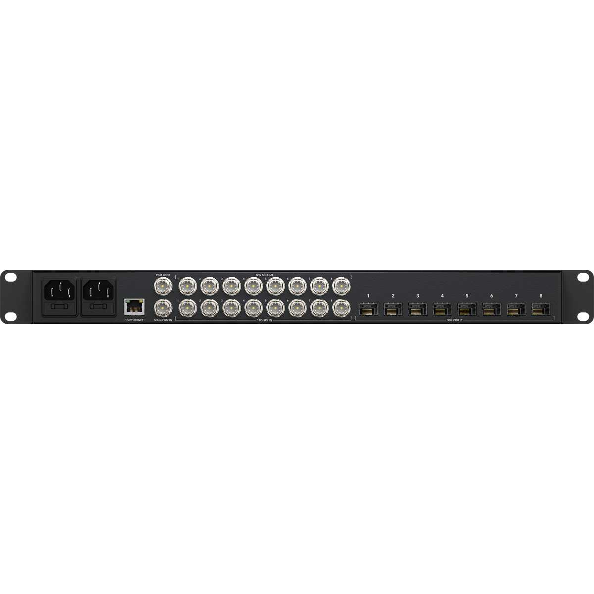 Rear panel with 12G-SDI and SFP connectors