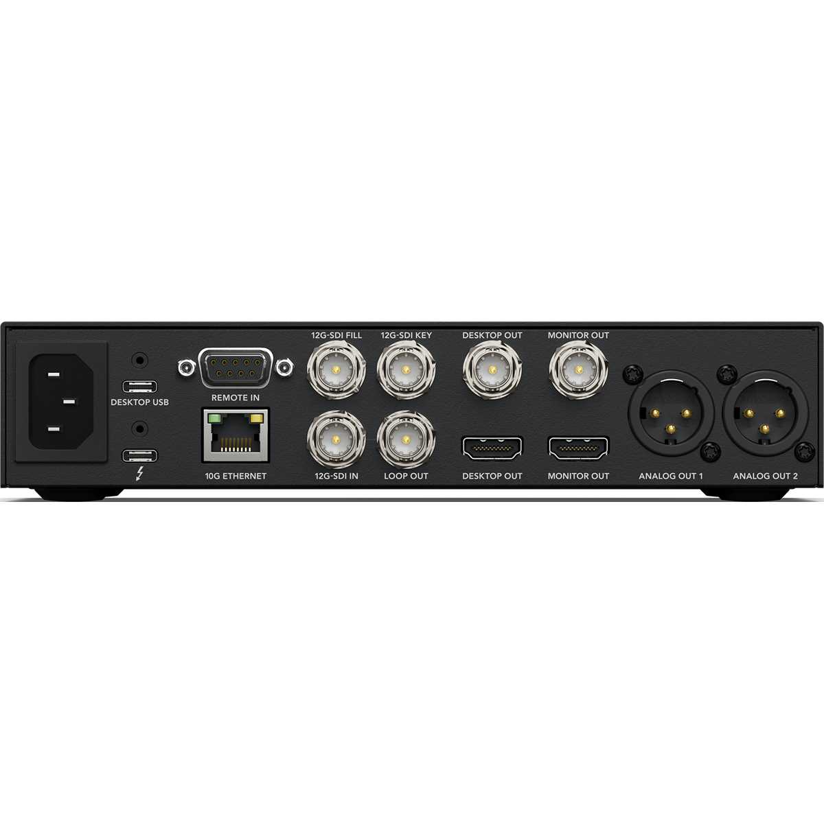 Blackmagic Media Player 10G, rear view