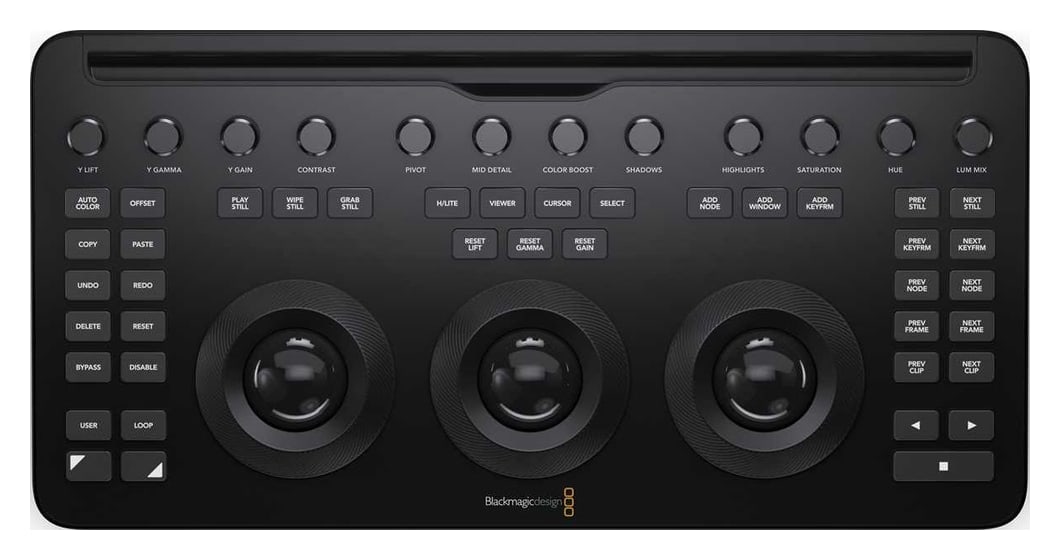 DaVinci Resolve Micro Color Panel – Three trackballs with rings