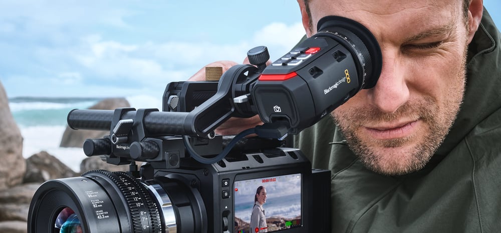 Blackmagic PYXIS 6K PL – Optional viewfinder and monitor