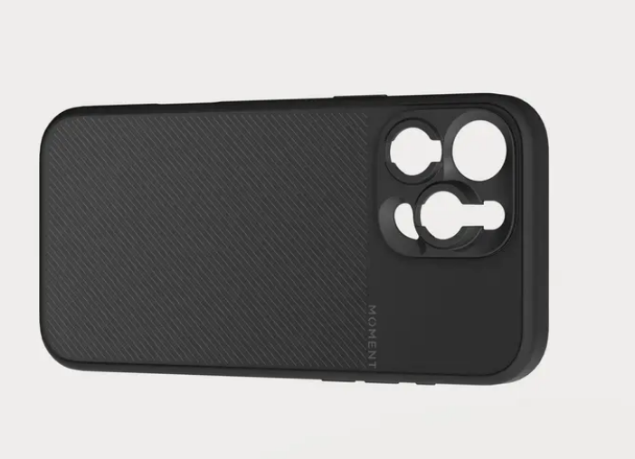 Moment Camera Case iPhone 16 Pro Black, camera-side view