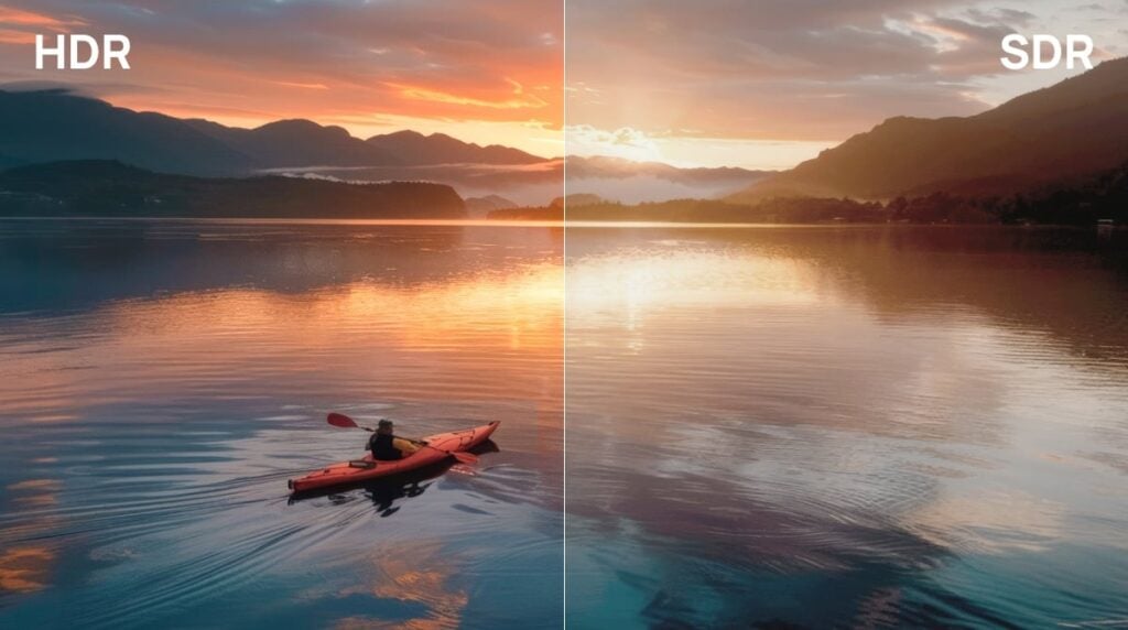 HDR and SDR image comparison for Atomos Shinobi II