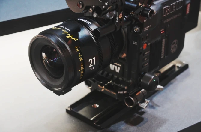 The 21mm set member on a working cine rig