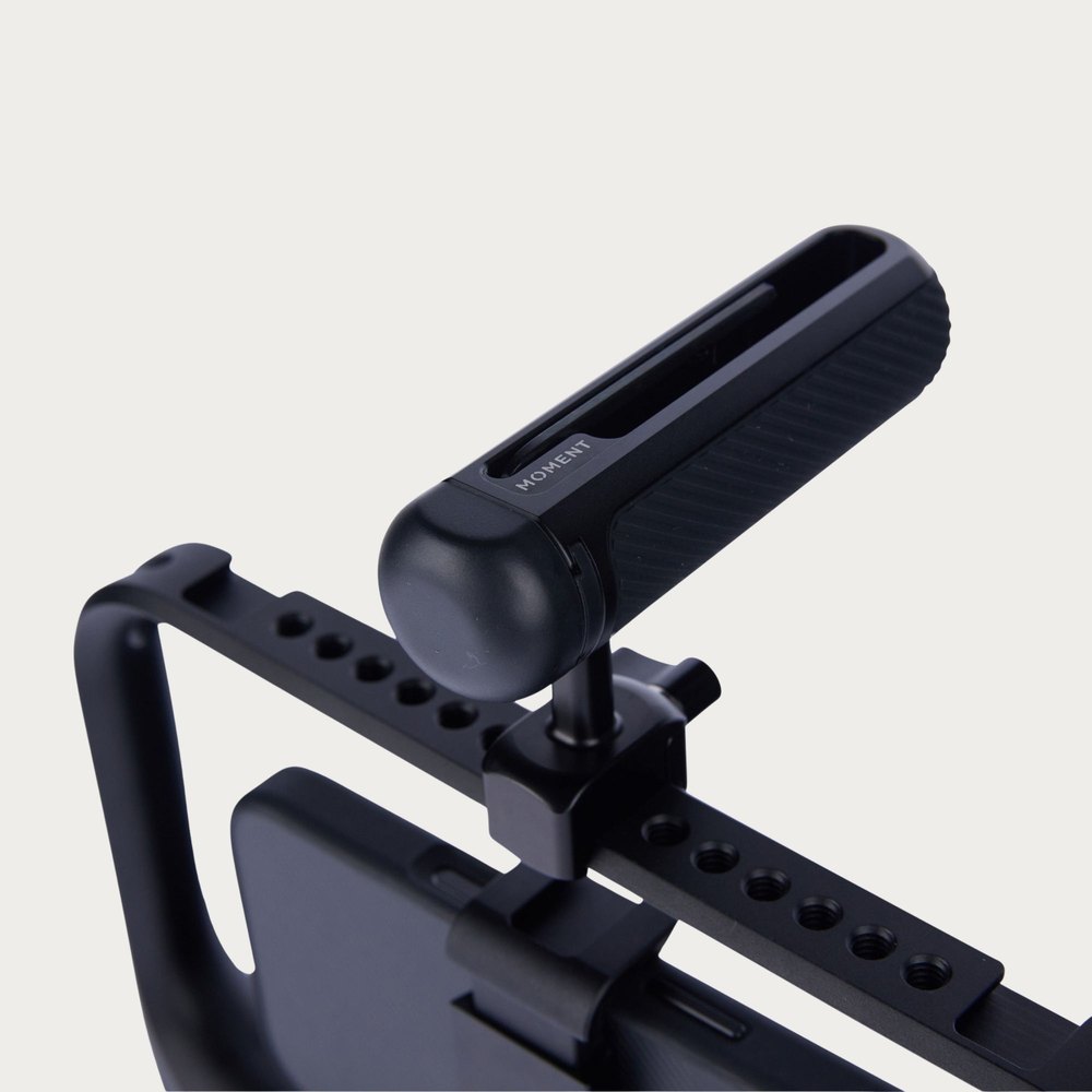 Moment Universal Mobile Grip with NATO Mount – As a top handle