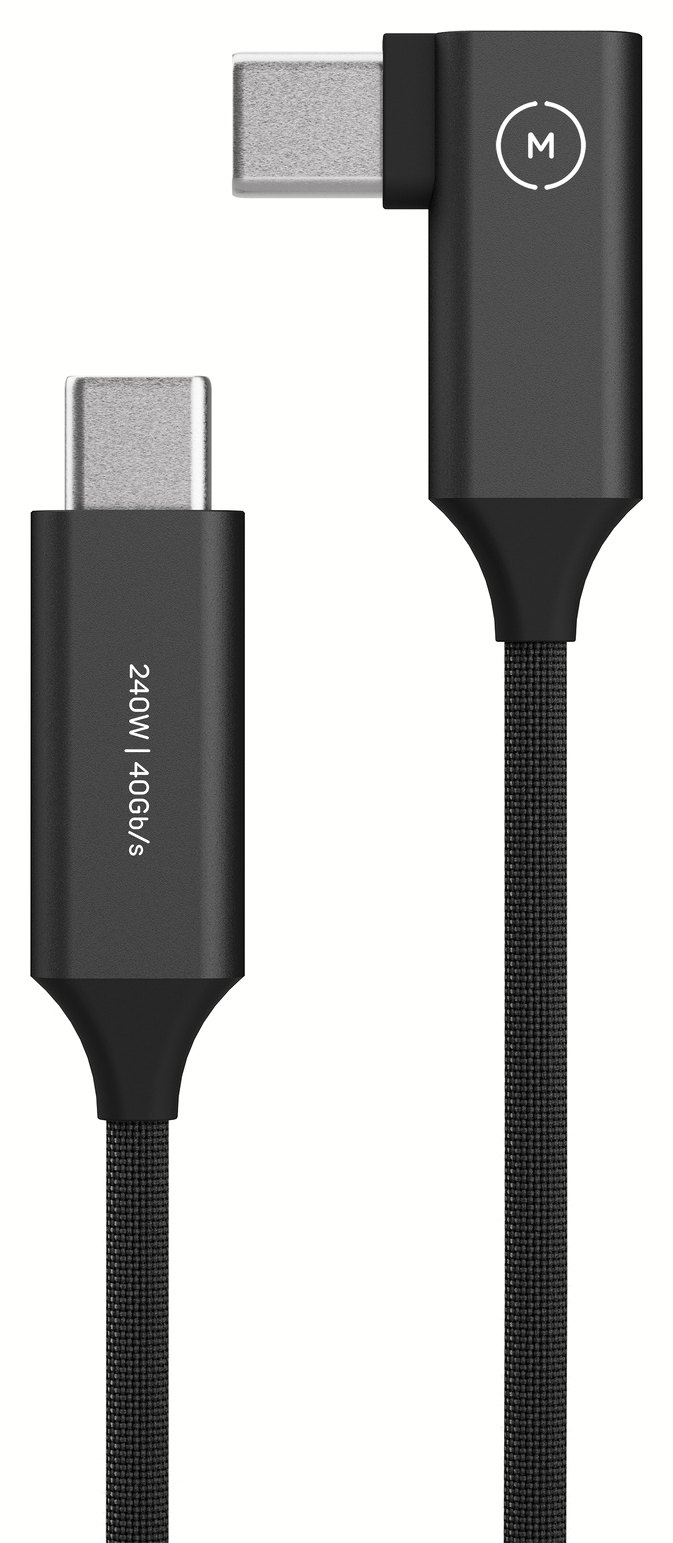 Moment SuperFlex USB-C Cable, Right-Angle to Straight, 9″