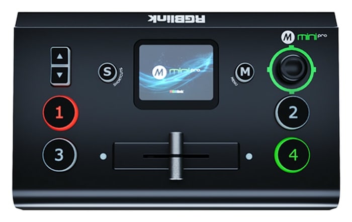 Touchscreen, buttons and T-bar