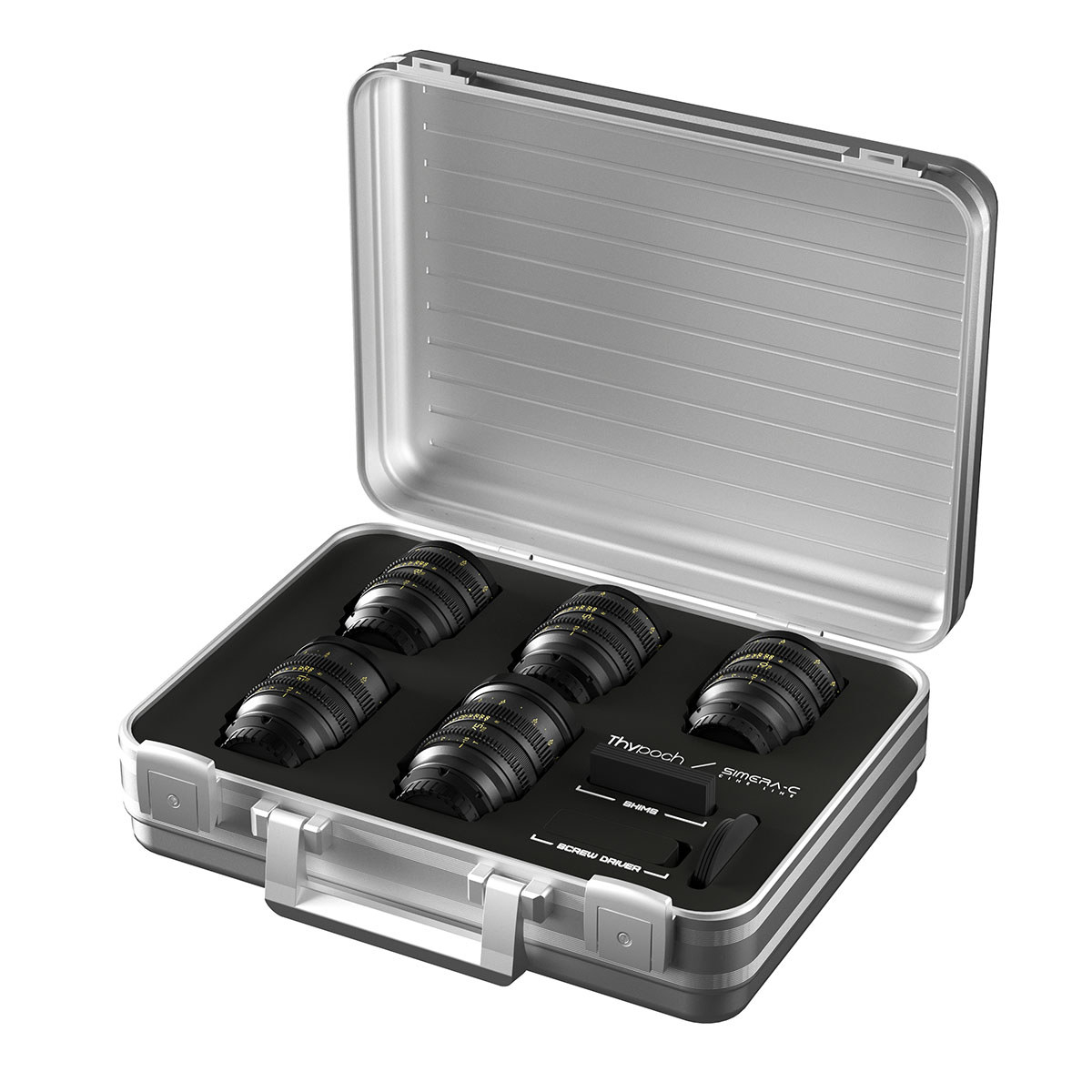 Five-lens Thypoch Simera-C Sony E kit in its case