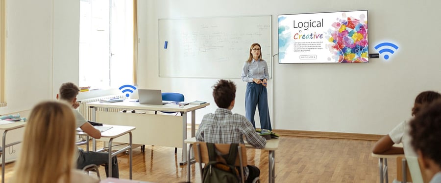 Classrooms, meeting rooms and home use