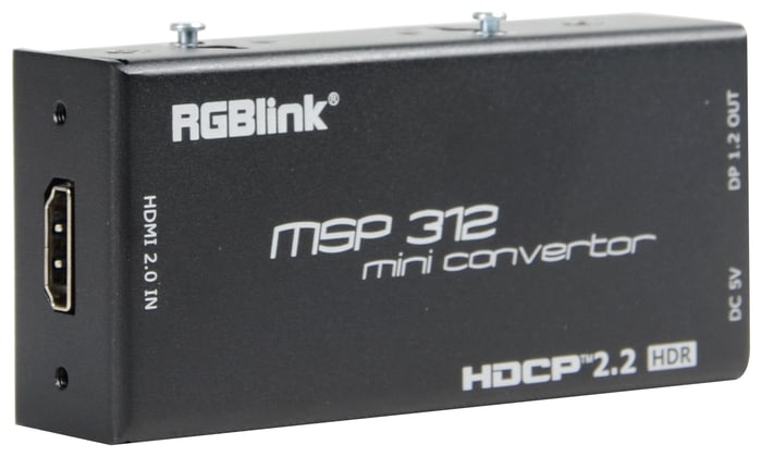 HDMI 2.0 in, DisplayPort 1.2 out