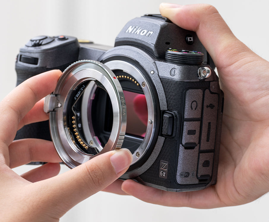 Mounting the Viltrox E-Z on a Nikon Z camera