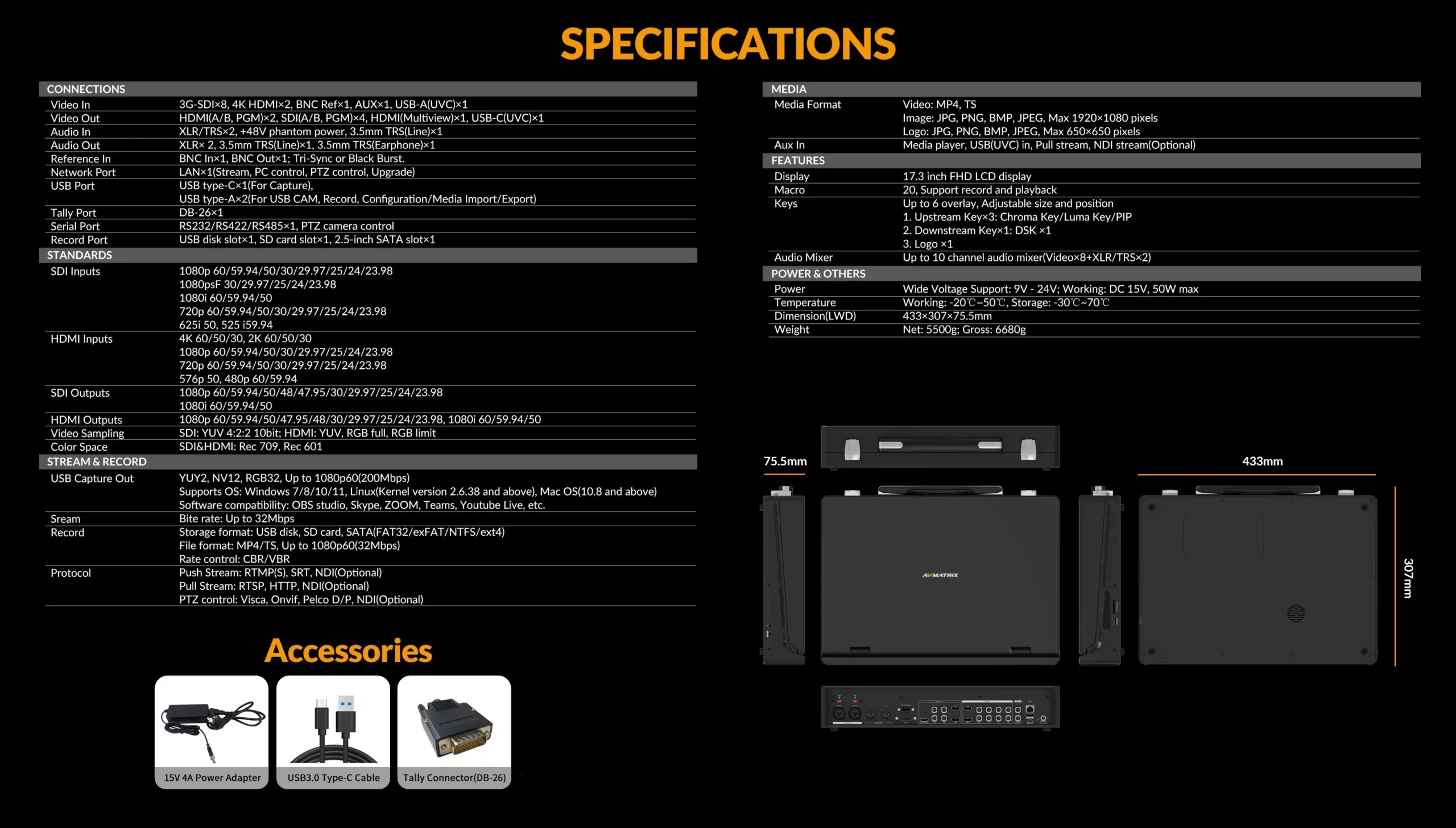 AVMATRIX Shark S8X Plus