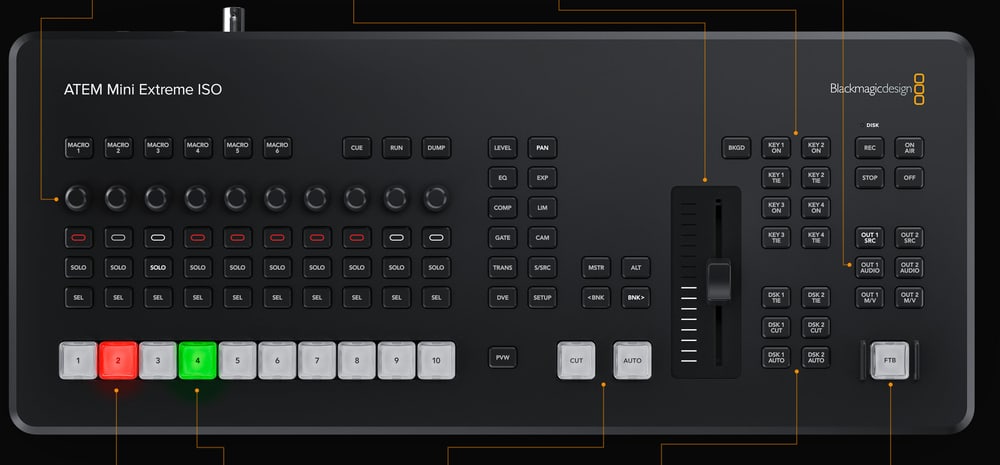ATEM Mini Extreme ISO G2 – The most advanced control panel in the range