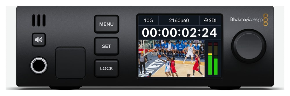 Blackmagic 2110 IP UpDownCross 12G – Accurate timing and convenient monitoring