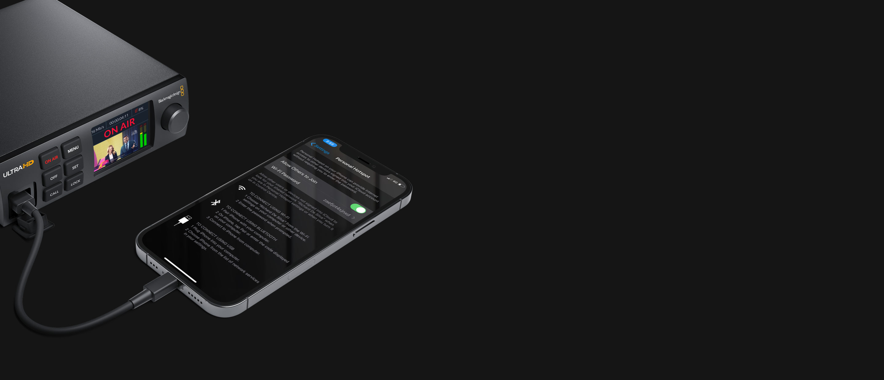 Phone tethering for 4G and 5G streaming
