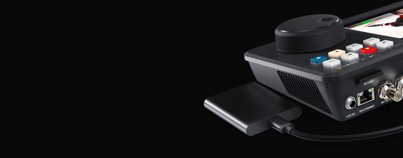 HyperDeck Shuttle 4K Pro – SD cards and external USB-C disks