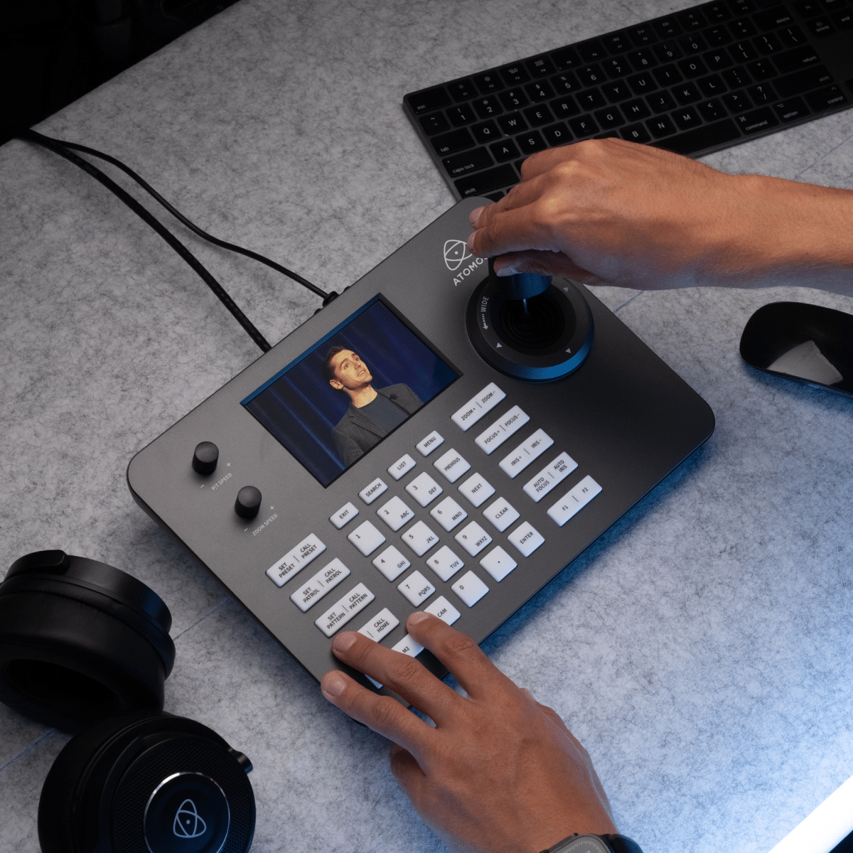 Operator using Atomos A-Eye Control