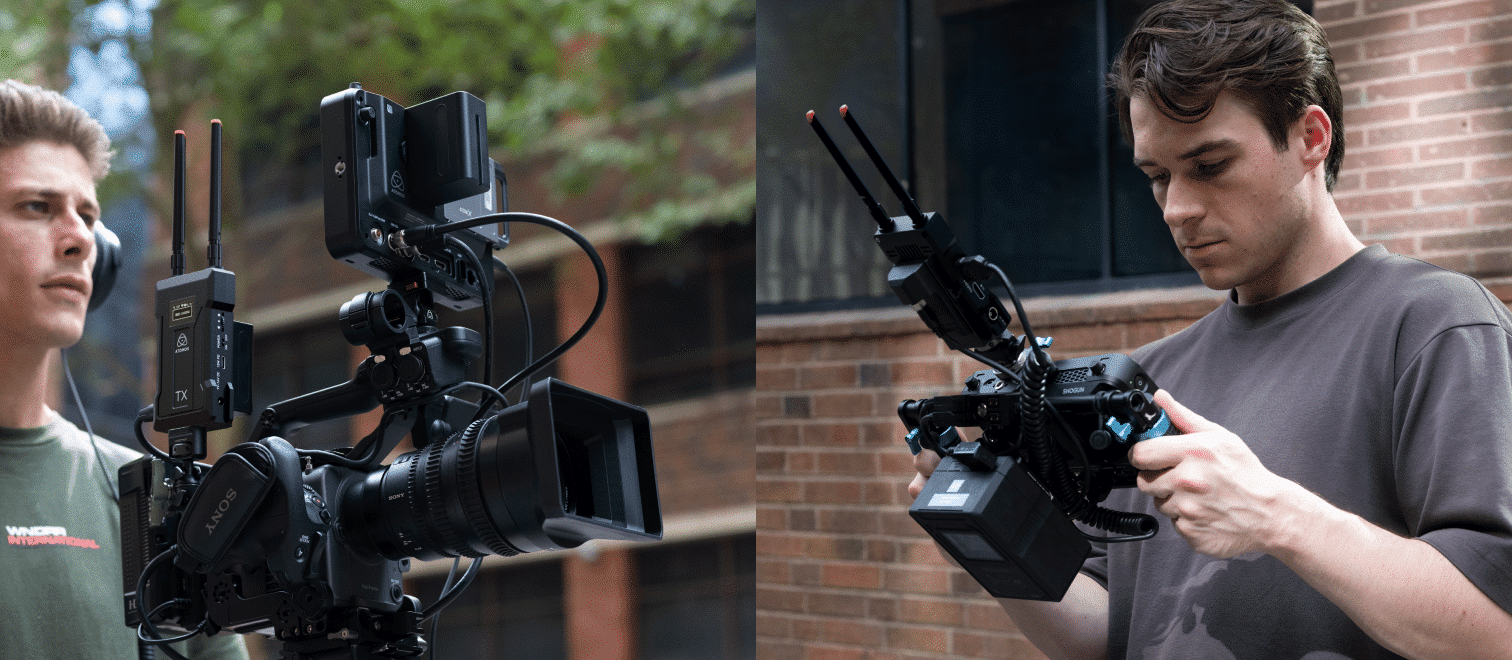 Atomos TX and RX wireless video workflow on set