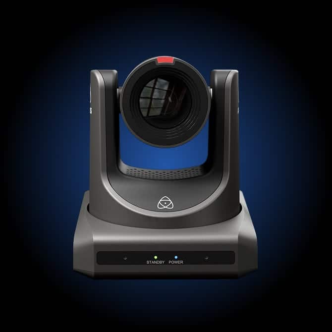 Front of Atomos A-Eye HD-20X with standby, power and tally indicators