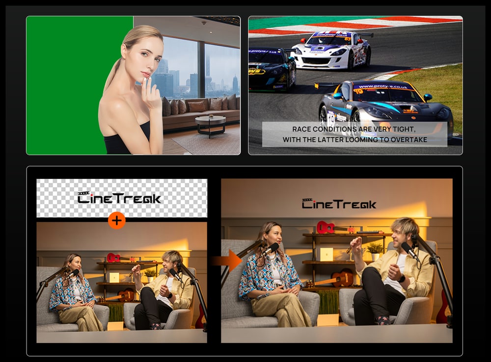 CineTreak Stream 1 – Chroma key, luma key and DSK