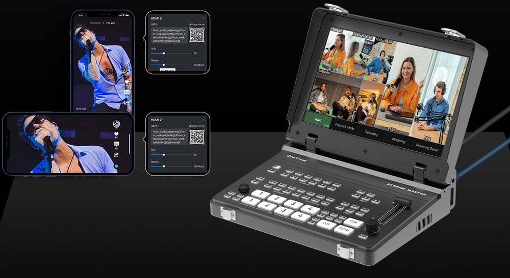 CineTreak Stream Master – Two RTMP streams and a USB-C webcam