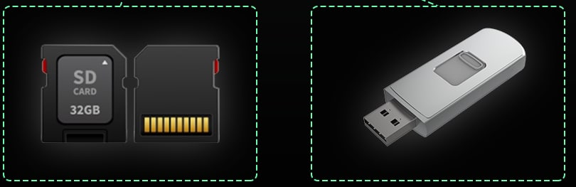 CineTreak Stream Master – Recording to an SD card or USB drive