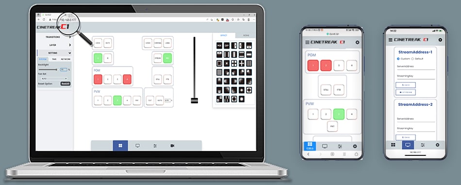 CineTreak Cinelive C1 – Remote control