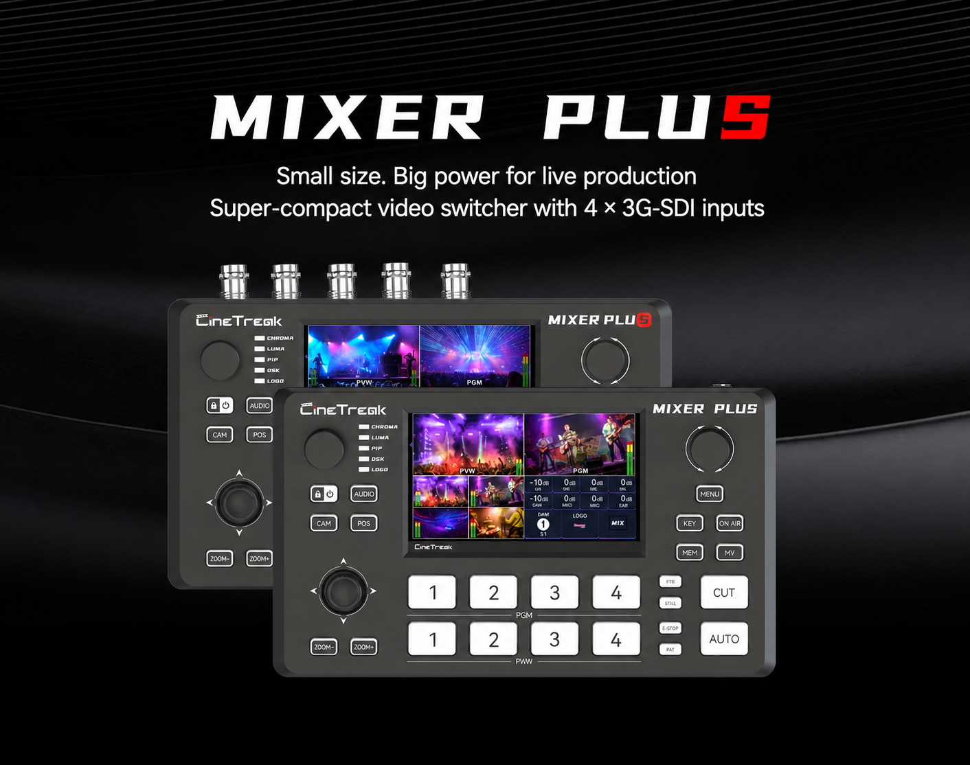 Lokalizovaná infografika CineTreak Mixer Plus SDI